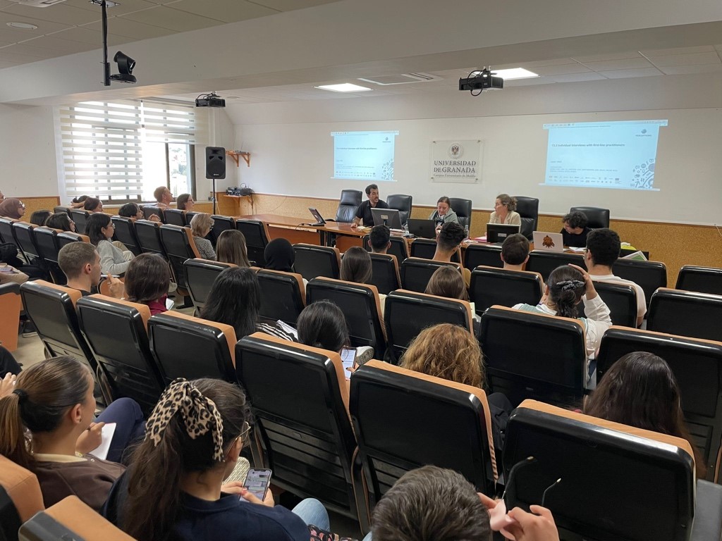 Participants listen to the PERCEPTIONS results. Fernando, Isabel, Rut and Samuel present